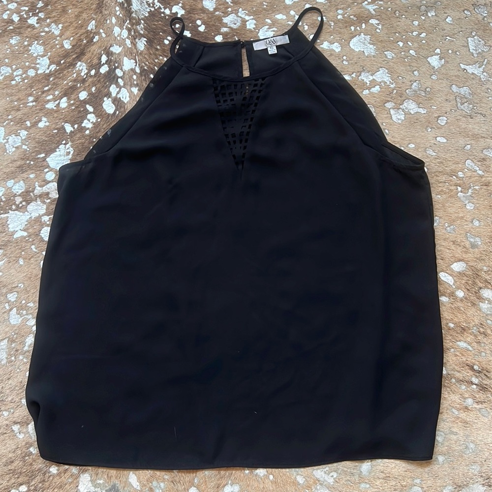 Q&A black XL sleeveless top